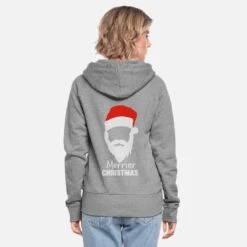 'Merrier Christmas' Frauen Premium Kapuzenjacke | Spreadshirt -Build Your Brand || James & Nicholson || B&C merrier christmas frauen premium kapuzenjacke 2