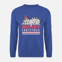 'Merry Christmas Cat' Unisex Pullover | Spreadshirt -Build Your Brand || James & Nicholson || B&C merry christmas cat unisex pullover 6