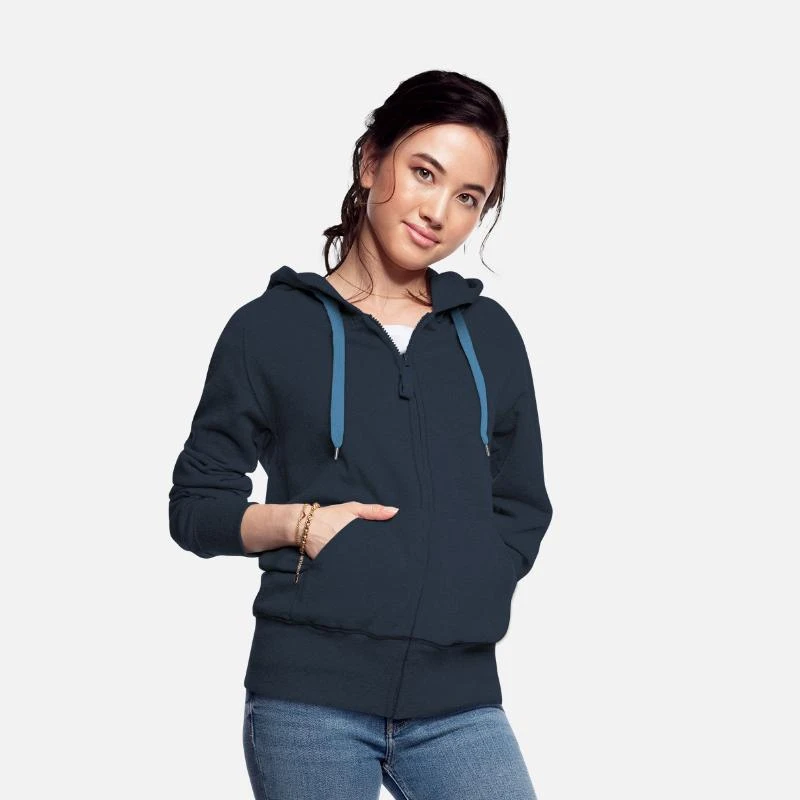 'Merry Christmas - Retro Schriftzug' Frauen Premium Kapuzenjacke | Spreadshirt 4 'Merry Christmas - Retro Schriftzug' Frauen Premium Kapuzenjacke | Spreadshirt – Bild 2