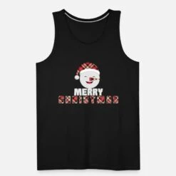 'Merry Christmas Schneemann Red Plaid' Männer Premium Tanktop | Spreadshirt -Build Your Brand || James & Nicholson || B&C merry christmas schneemann red plaid maenner premium tanktop 4