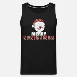 'Merry Christmas Schneemann Red Plaid' Männer Premium Tanktop | Spreadshirt -Build Your Brand || James & Nicholson || B&C merry christmas schneemann red plaid maenner premium tanktop 6