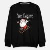 'Merry Christmas Weihnachtsmann Auf Achse - Comic' Männer Premium Pullover | Spreadshirt -Build Your Brand || James & Nicholson || B&C merry christmas weihnachtsmann auf achse comic maenner premium pullover