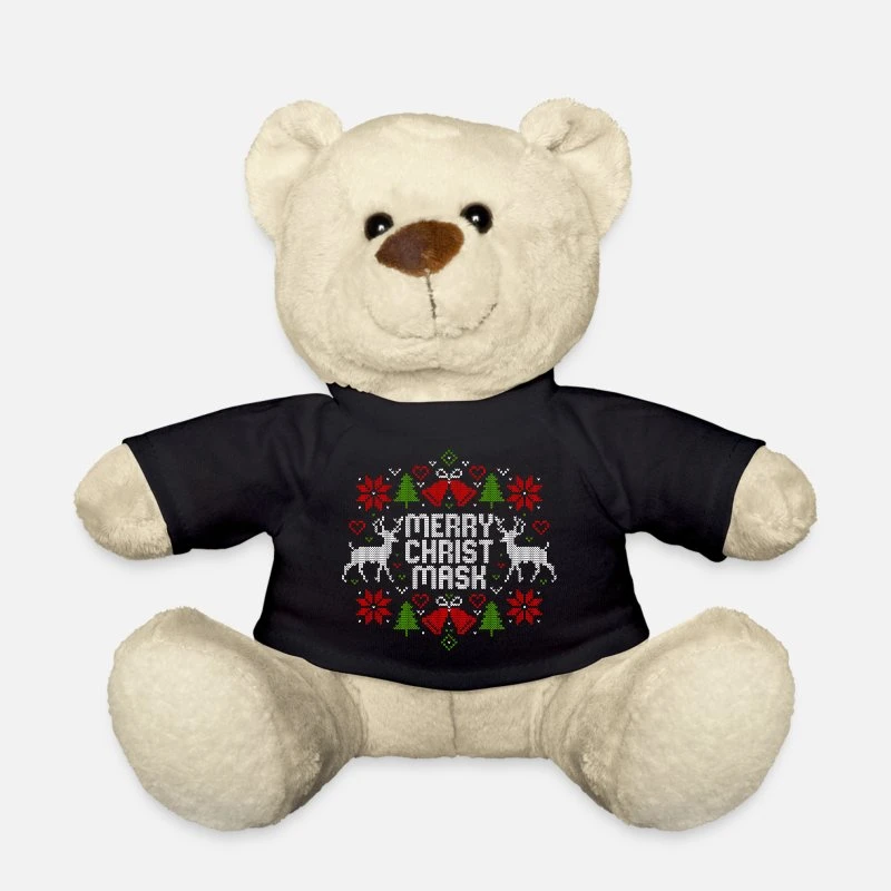 'Merry Christmask Merry Christmas Ugly Christmas' Teddybär | Spreadshirt 4 'Merry Christmask Merry Christmas Ugly Christmas' Teddybär | Spreadshirt – Bild 2