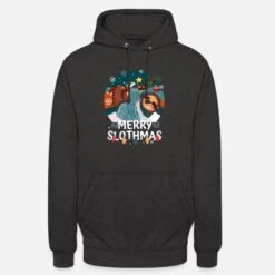 'Merry Slothmas Funny Christmas Sloth Lover' Unisex Hoodie | Spreadshirt -Build Your Brand || James & Nicholson || B&C merry slothmas funny christmas sloth lover unisex hoodie 7