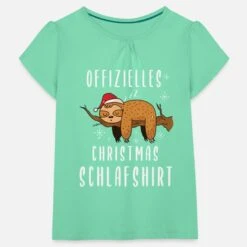 'offizielles Christmas Schlafshirt' Mädchen T-Shirt Mit Raffung | Spreadshirt