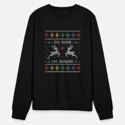 'Oh Deer I'm Queer Funny Ugly Christmas Sweater' Unisex Pullover | Spreadshirt 13 'Oh Deer I'm Queer Funny Ugly Christmas Sweater' Unisex Pullover | Spreadshirt -Build Your Brand || James & Nicholson || B&C oh deer im queer funny ugly christmas sweater unisex pullover 4