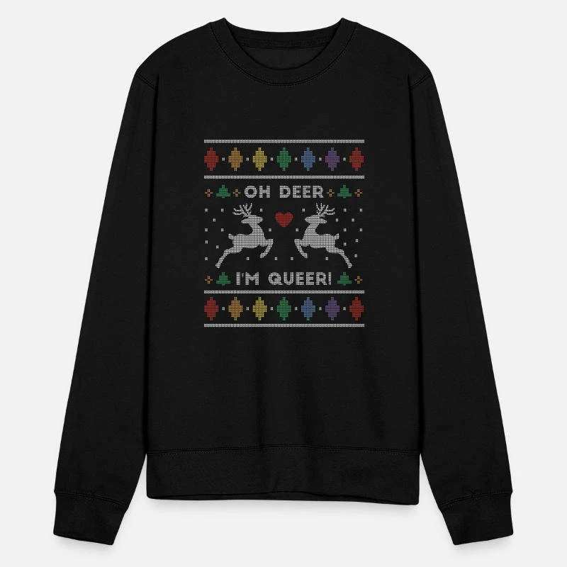 'Oh Deer I'm Queer Funny Ugly Christmas Sweater' Unisex Pullover | Spreadshirt 7 'Oh Deer I'm Queer Funny Ugly Christmas Sweater' Unisex Pullover | Spreadshirt – Bild 5