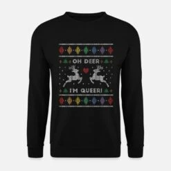 'Oh Deer I'm Queer Funny Ugly Christmas Sweater' Unisex Pullover | Spreadshirt 15 'Oh Deer I'm Queer Funny Ugly Christmas Sweater' Unisex Pullover | Spreadshirt -Build Your Brand || James & Nicholson || B&C oh deer im queer funny ugly christmas sweater unisex pullover 6