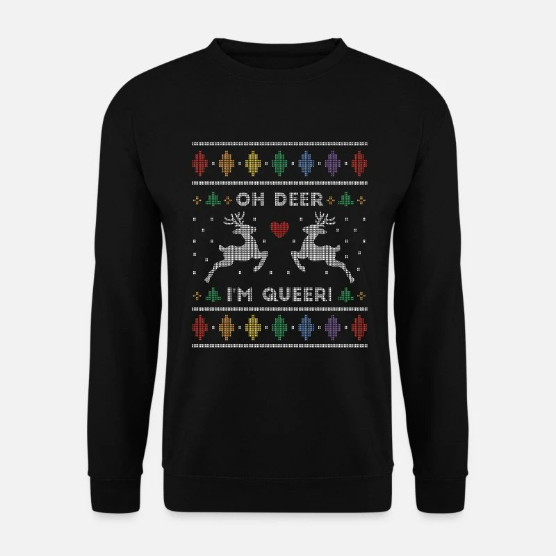 'Oh Deer I'm Queer Funny Ugly Christmas Sweater' Unisex Pullover | Spreadshirt 9 'Oh Deer I'm Queer Funny Ugly Christmas Sweater' Unisex Pullover | Spreadshirt – Bild 7