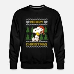 'Peanuts Snoopy Merry Christmas' Männer Premium Pullover | Spreadshirt -Build Your Brand || James & Nicholson || B&C peanuts snoopy merry christmas maenner premium pullover 2