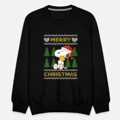 'Peanuts Snoopy Merry Christmas' Männer Premium Pullover | Spreadshirt