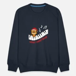 'Piano Tiger Klavier I Tiere | Christmas' Männer Premium Pullover | Spreadshirt