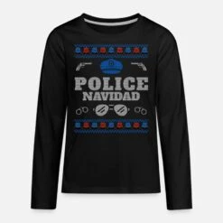 'Police Navidad Ugly Christmas Sweater' Teenager Premium Langarmshirt | Spreadshirt -Build Your Brand || James & Nicholson || B&C police navidad ugly christmas sweater teenager premium langarmshirt 2