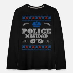 'Police Navidad Ugly Christmas Sweater' Teenager Premium Langarmshirt | Spreadshirt