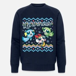 'Powerpuff Girls Ugly Christmas Sweater' Männer Bio Pullover | Spreadshirt -Build Your Brand || James & Nicholson || B&C powerpuff girls ugly christmas sweater maenner bio pullover 3