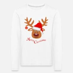 'Rentier Weihnachten Fun Lustig Merry Christmas' Kinder Premium Langarmshirt | Spreadshirt -Build Your Brand || James & Nicholson || B&C rentier weihnachten fun lustig merry christmas kinder premium langarmshirt 2