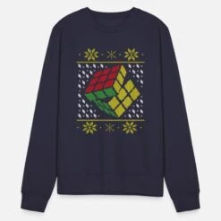 'Rubik's Cube Ugly Christmas' Unisex Pullover | Spreadshirt -Build Your Brand || James & Nicholson || B&C rubiks cube ugly christmas unisex pullover 4