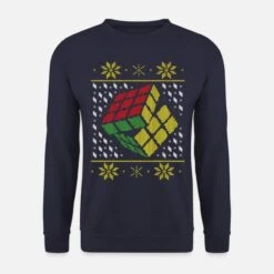 'Rubik's Cube Ugly Christmas' Unisex Pullover | Spreadshirt -Build Your Brand || James & Nicholson || B&C rubiks cube ugly christmas unisex pullover 6