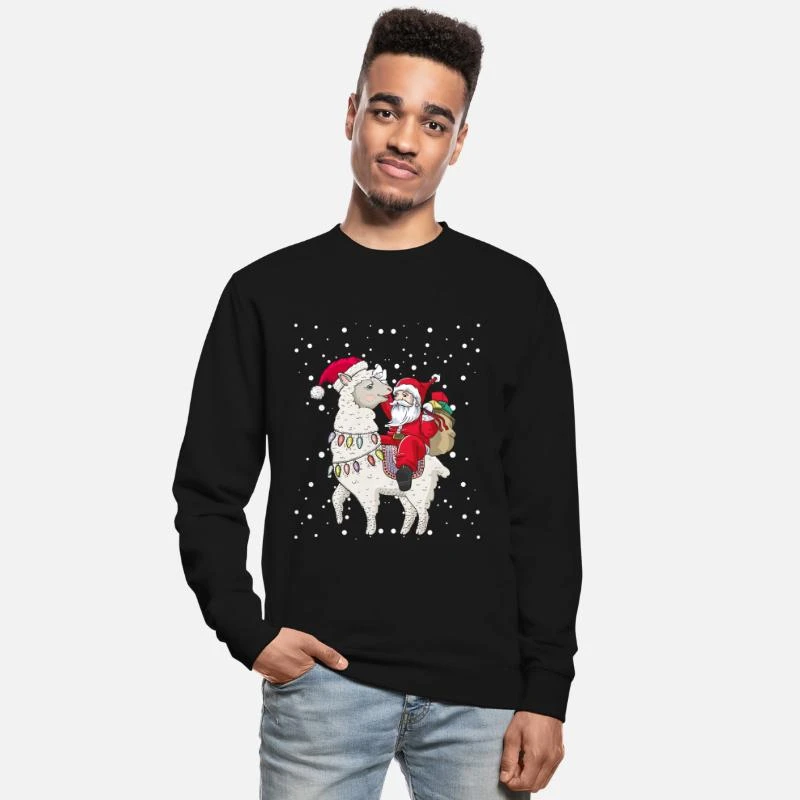 'Santa Reitet Lama Alpaka Ugly Christmas' Unisex Pullover | Spreadshirt 3 'Santa Reitet Lama Alpaka Ugly Christmas' Unisex Pullover | Spreadshirt