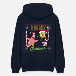 'SpongeBob Schwammkopf Krabby Christmas' Unisex Kapuzenjacke | Spreadshirt