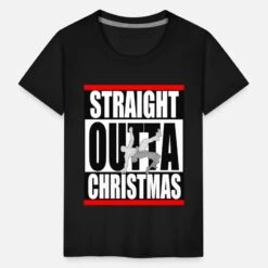 'STRAIGHT OUTTA CHRISTMAS LUSTIG Weihnachten' Teenager Premium T-Shirt | Spreadshirt