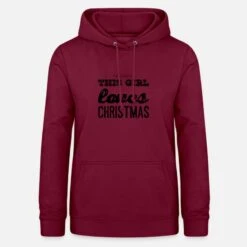 'This Girl Loves Christmas ! Weihnachtsdesign!' Frauen Hoodie | Spreadshirt -Build Your Brand || James & Nicholson || B&C this girl loves christmas weihnachtsdesign frauen hoodie 4