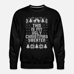 'This Is My Ugly Christmas Sweater Lustige Sprüche' Männer Premium Pullover | Spreadshirt -Build Your Brand || James & Nicholson || B&C this is my ugly christmas sweater lustige sprueche maenner premium pullover 2