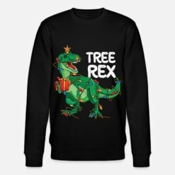 'TREE REX DINO Weihnachten Ugly Christmas Geschenk' Männer Bio Pullover | Spreadshirt -Build Your Brand || James & Nicholson || B&C tree rex dino weihnachten ugly christmas geschenk maenner bio pullover 3