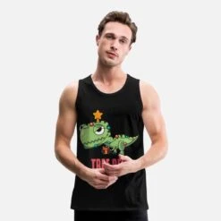 'TREE REX DINO Weihnachten Ugly Christmas Geschenk' Männer Premium Tanktop | Spreadshirt