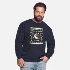 Build Your Brand || James & Nicholson || B&C -Build Your Brand || James & Nicholson || B&C ugly christmas angler zander is coming to town unisex pullover 1
