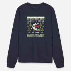 'Ugly Christmas Angler Zander Is Coming To Town' Unisex Pullover | Spreadshirt -Build Your Brand || James & Nicholson || B&C ugly christmas angler zander is coming to town unisex pullover 4