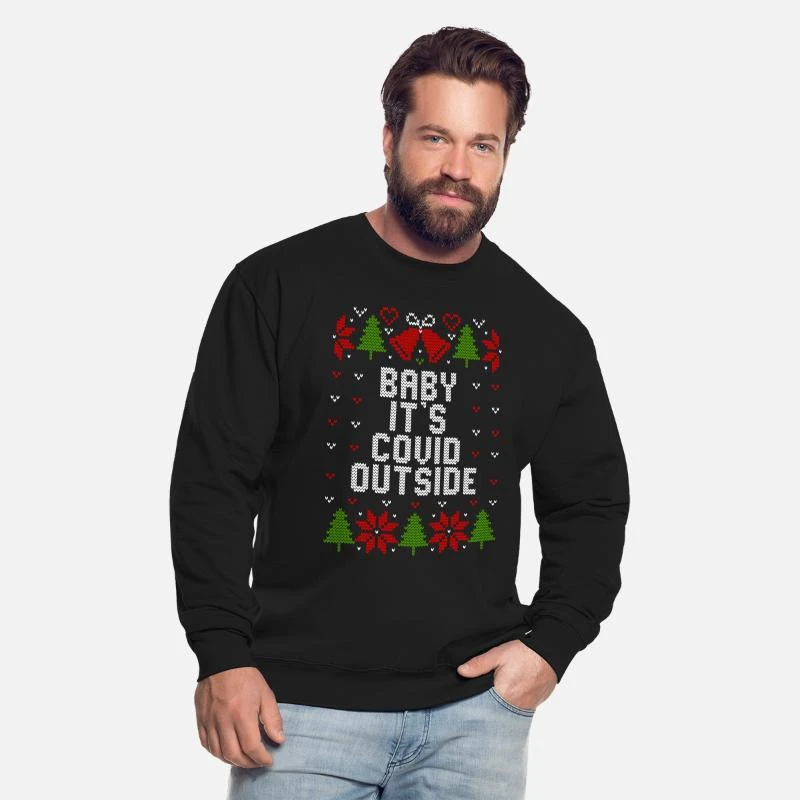 'Ugly Christmas Baby It's Covid Outside' Unisex Pullover | Spreadshirt 4 'Ugly Christmas Baby It's Covid Outside' Unisex Pullover | Spreadshirt – Bild 2