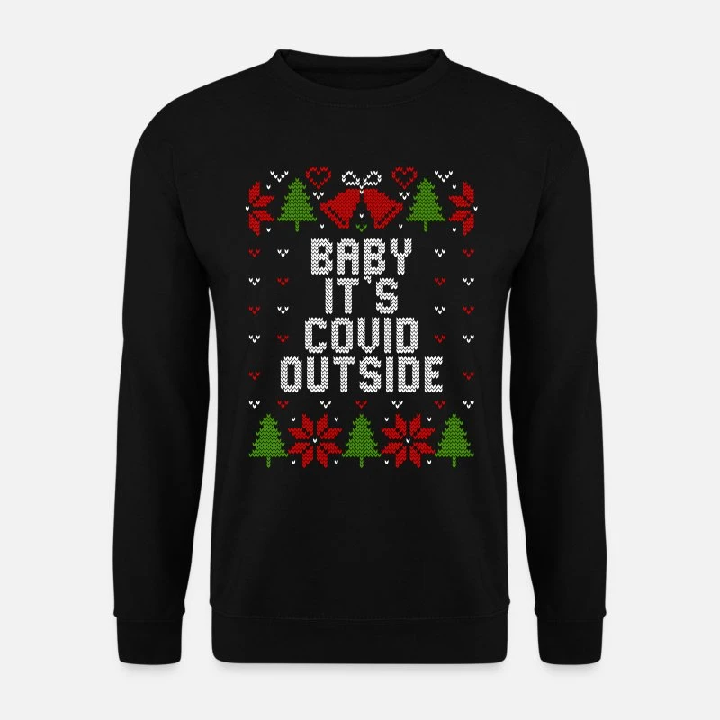 'Ugly Christmas Baby It's Covid Outside' Unisex Pullover | Spreadshirt 9 'Ugly Christmas Baby It's Covid Outside' Unisex Pullover | Spreadshirt – Bild 7