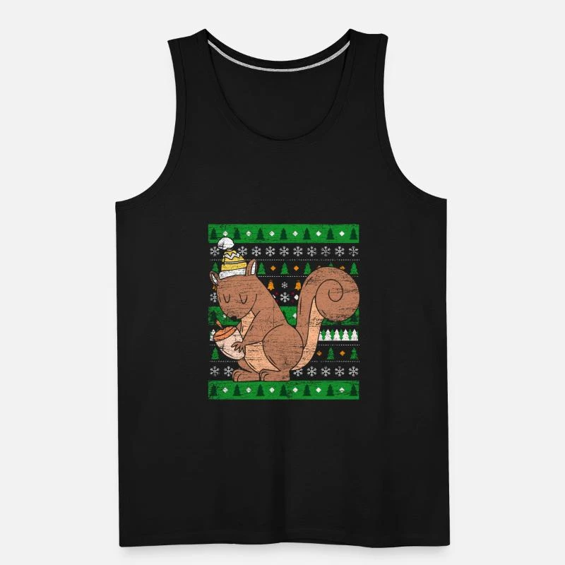 'Ugly Christmas Eichhörnchen' Männer Premium Tanktop | Spreadshirt 7 'Ugly Christmas Eichhörnchen' Männer Premium Tanktop | Spreadshirt – Bild 5