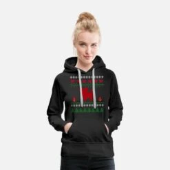 'Ugly Christmas Papillion Zwergspaniel Weihnachten' Frauen Premium Hoodie | Spreadshirt