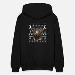 'Ugly Christmas Schottisches Hochlandrind' Unisex Kapuzenjacke | Spreadshirt