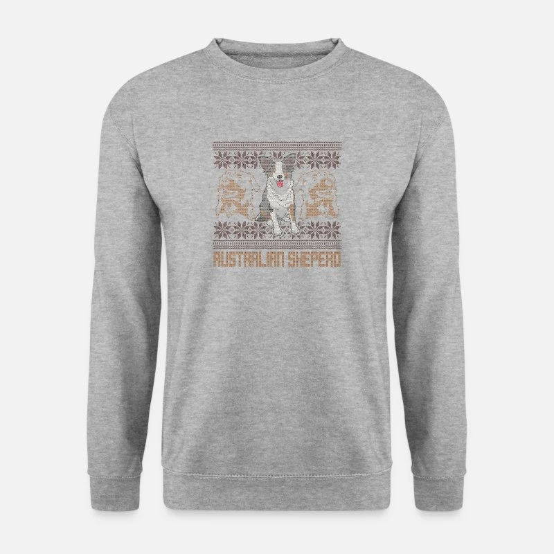 'Ugly Christmas Sweater Australian Shepherd' Unisex Pullover | Spreadshirt 9 'Ugly Christmas Sweater Australian Shepherd' Unisex Pullover | Spreadshirt – Bild 7