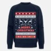 'Ugly Christmas Sweater - Merry Christmas' Männer Bio Pullover | Spreadshirt -Build Your Brand || James & Nicholson || B&C ugly christmas sweater merry christmas maenner bio pullover