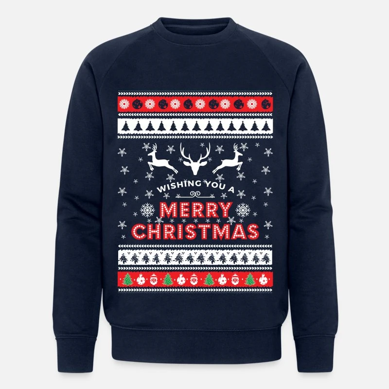'Ugly Christmas Sweater - Merry Christmas' Männer Bio Pullover | Spreadshirt 3 'Ugly Christmas Sweater - Merry Christmas' Männer Bio Pullover | Spreadshirt