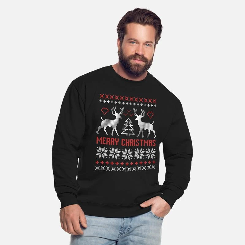 'ugly Christmas Sweater Rentier Hirsch Jäger Rot' Unisex Pullover | Spreadshirt 4 'ugly Christmas Sweater Rentier Hirsch Jäger Rot' Unisex Pullover | Spreadshirt – Bild 2