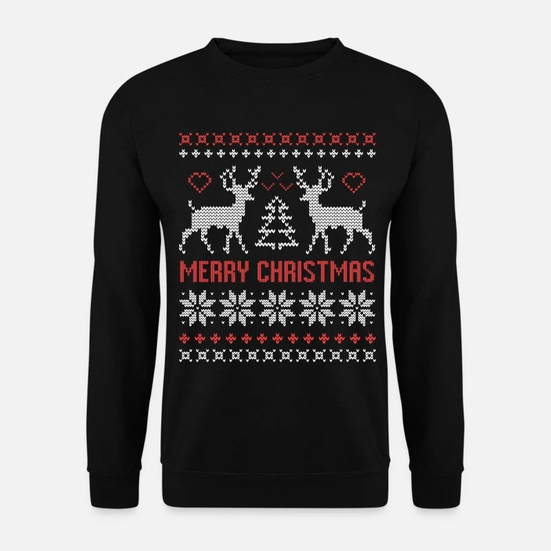 'ugly Christmas Sweater Rentier Hirsch Jäger Rot' Unisex Pullover | Spreadshirt 9 'ugly Christmas Sweater Rentier Hirsch Jäger Rot' Unisex Pullover | Spreadshirt – Bild 7