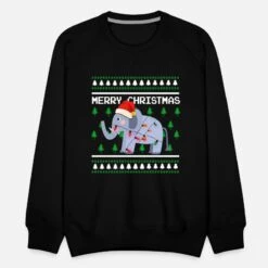 'Ugly Christmas Sweater Tshirt Weihnachten Elefant' Männer Premium Pullover | Spreadshirt
