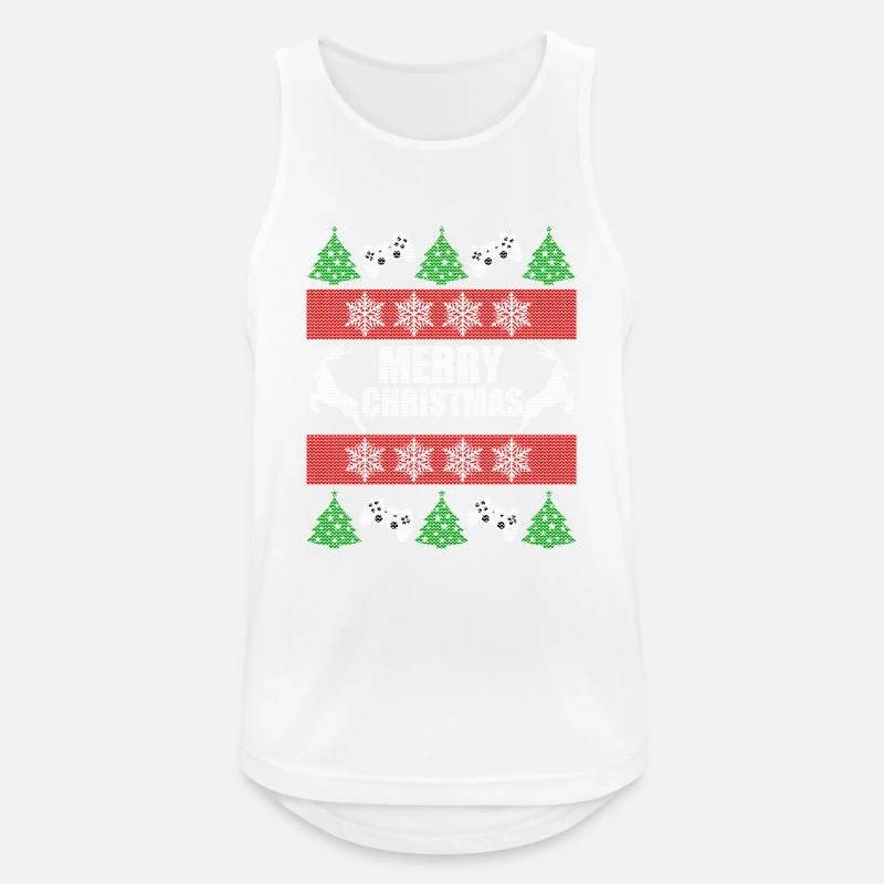 'Ugly Christmas Sweater Weihnachten Gaming Geschenk' Männer Sport Tanktop | Spreadshirt 7 'Ugly Christmas Sweater Weihnachten Gaming Geschenk' Männer Sport Tanktop | Spreadshirt – Bild 5