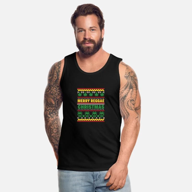 'Ugly Reggae Christmas, Weihnachten, Xmas, Advent' Männer Premium Tanktop | Spreadshirt 4 'Ugly Reggae Christmas, Weihnachten, Xmas, Advent' Männer Premium Tanktop | Spreadshirt – Bild 2