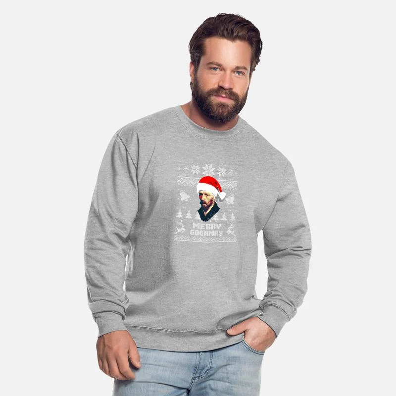 'Vincent Van Gogh Merry Goghmas Christmas' Unisex Pullover | Spreadshirt 4 'Vincent Van Gogh Merry Goghmas Christmas' Unisex Pullover | Spreadshirt – Bild 2