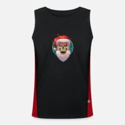 James & Nicholson 'Weihnachten Ugly Christmas Scull Santa' Funktionelles Kontrast-Tank Top Für Männer| Spreadshirt