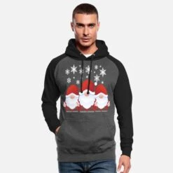 'Weihnachten Wichtel Christmas Xmas T Shirt' Unisex Baseball Hoodie | Spreadshirt