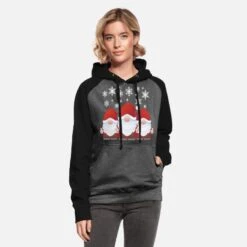 'Weihnachten Wichtel Christmas Xmas T Shirt' Unisex Baseball Hoodie | Spreadshirt -Build Your Brand || James & Nicholson || B&C weihnachten wichtel christmas xmas t shirt unisex baseball hoodie 4
