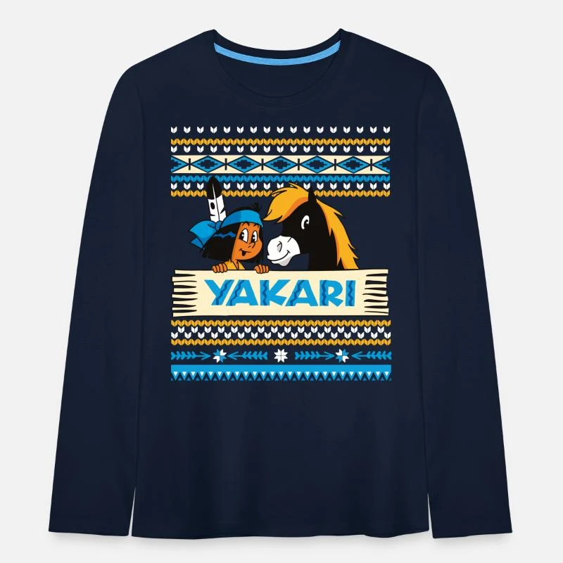 'Yakari Und Kleiner Donner Ugly Christmas Design' Teenager Premium Langarmshirt | Spreadshirt 3 'Yakari Und Kleiner Donner Ugly Christmas Design' Teenager Premium Langarmshirt | Spreadshirt